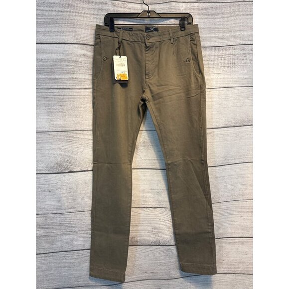 NWT Zara Denim Couture Grey/Green Jeans 42 US 32 - Picture 1 of 3
